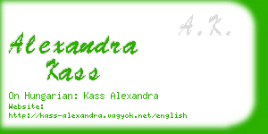 alexandra kass business card